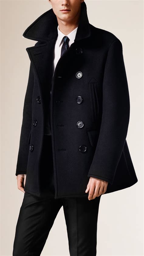 burberry peacoat nordstrom mens|burberry wool pea coats men's.